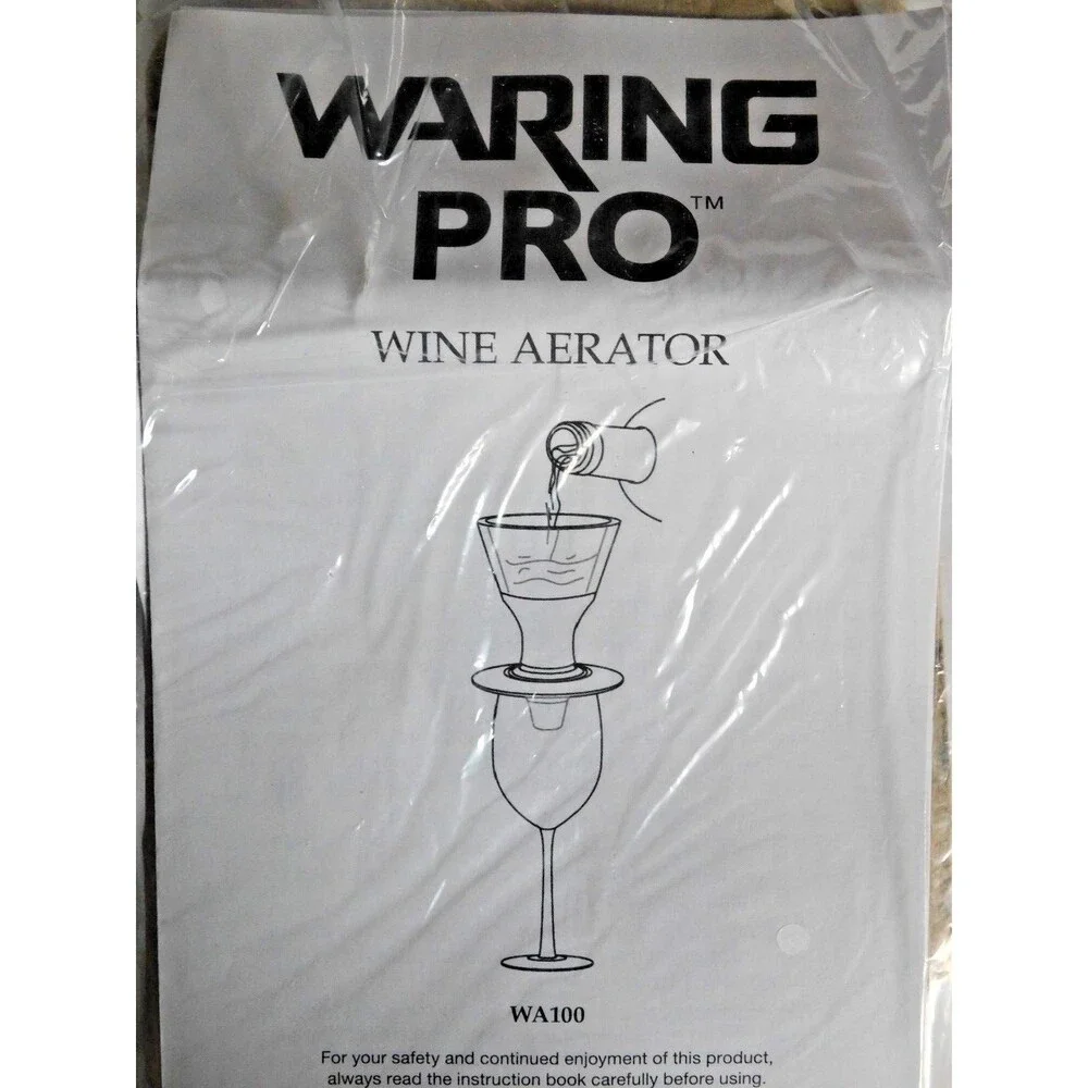 Waring Pro Professional Wine Aerator-Brushed Stainless Accent-New in Box
